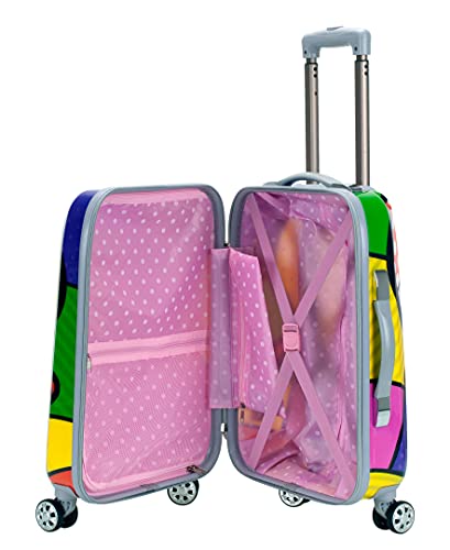 Rockland Departure Hardside 2 Piece Spinner Wheel Luggage, (20"/28"), Heart