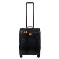 Bric's My Safari Spinner Suitcase, Airline Approved Lightweight Expandable Leather Shell Luggage with Smooth 360° Wheels and TSA Lock - 21 Inch, Black