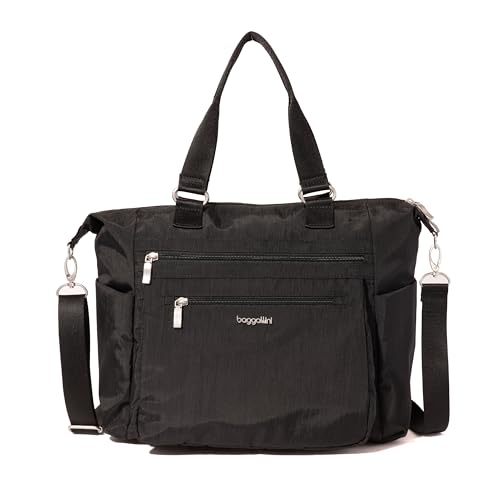 Baggallini Trifecta Convertible Backpack Crossbody Tote Bag - 11x12 Lightweight Travel Bag w/RFID Phone Wristlet