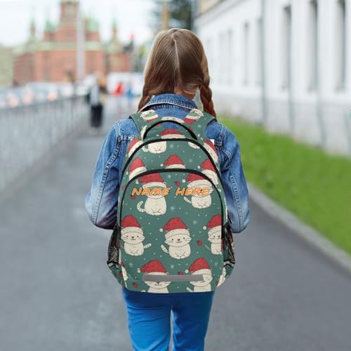 HXshaoye Cute Animal Winter Cat customized name carry on backpacks for kids with big personalized name tag bookbags for boy para bebes varon reflective stripes sturdy zippers mochila mochilas para de