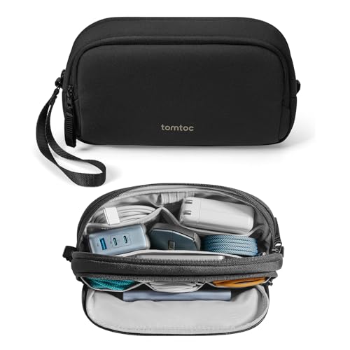tomtoc Electronic Organizer Travel Case, Dual Compartment Tech Organization