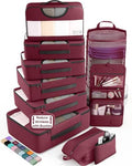 Veken 10 Set Packing Cubes for Travel Essentials, Suitcase Organizer Bags in 4 Sizes, Carry-On Luggage Accessories with Laundry Bag, Airplane Must Have, Gifts for Women Men