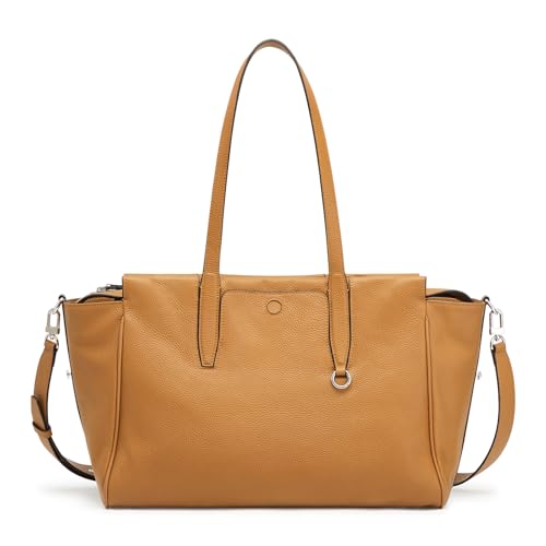 S-ZONE Leather Tote Bag for Women Large Shoulder Bags Crossbody Handbag Work Purse Travel Trip