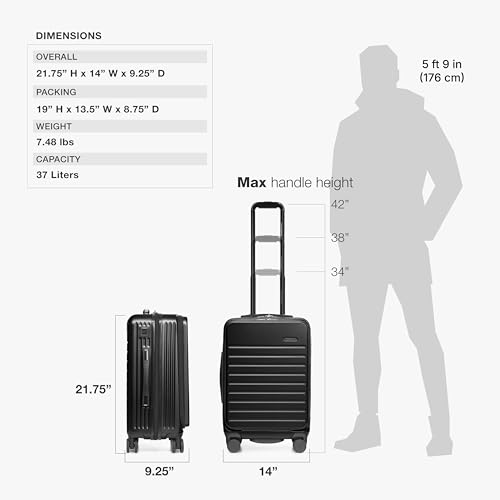 Traveler's Choice Mykel Dual Opening Polycarbonate Hardside Suitcase with Sleeve and Ergonomic Handle