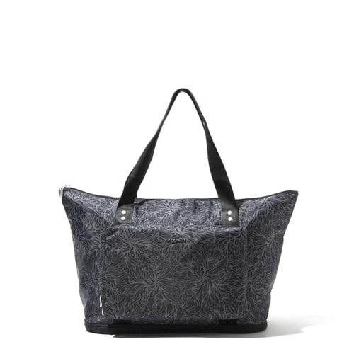 Baggallini Women's Carryall Expandable Packable Tote, Midnight Blossom