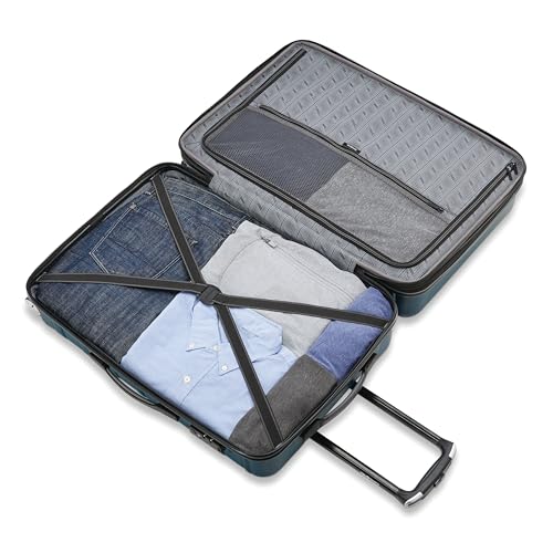 Samsonite Omni 2 Domestic Carry-On Luggage - 22x14x9 Airline-Approved - Features Expandable Polycarbonate Shell, 360° Wheels, TSA Lock - Amazon Exclusive - Lagoon Blue