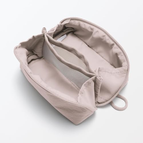 Crinkled Nylon Wide-Open Pouch - Small by MUJI