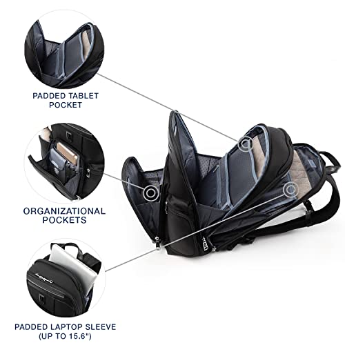 Travelpro Platinum Elite Business Laptop Backpack, Fits up to 17.5 Inch Laptop, Work, Travel, Men and Women, Shadow Black