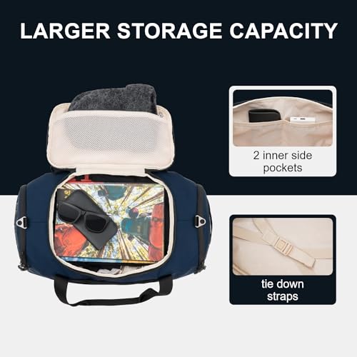 LEVEL8 Luminous 28 Inch Trunk Luggage with Water Resistant Travel Duffle Bag