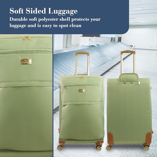 Tommy Bahama 30 Inch Rolling Luggage, Soft Sided Suitcase with Spinner Wheels, Sage