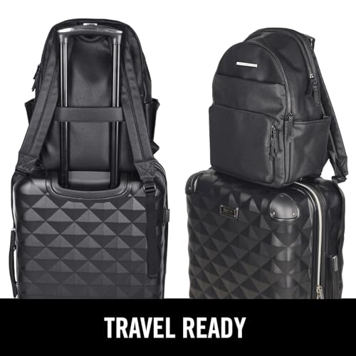 Kenneth Cole Reaction Marley Double Compartment Vegan Leather Womens 15" Laptop Fashion Backpack