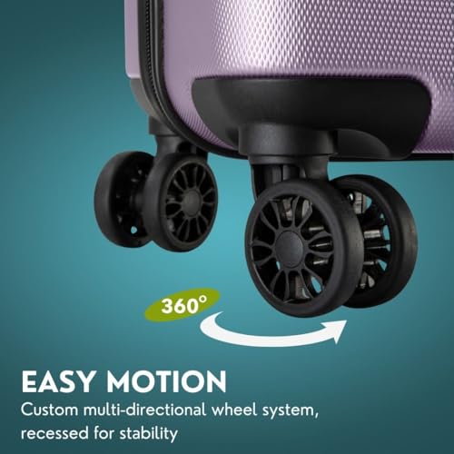 Skyway Epic 2.0 Hardside Lightweight and Durable ABS Shell Luggage, Spacious with Dual Spinning Wheels, Comfort Grip and Expandable, Men and Women