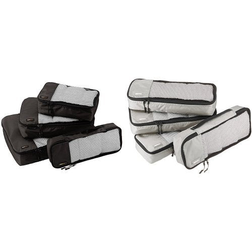 Amazon Basics 8-Piece Packing Cube Set - 1 Large, 1 Medium, 1 Small, and 5 Slim