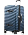LUGGEX Trunk Luggage,KVT Expandable PC Hard Shell Large Checked 28 Inch Suitcase with Shock - Absorbing Wheels & TSA Lock(EX-Pro,Blue,28 inch,91L-105L)