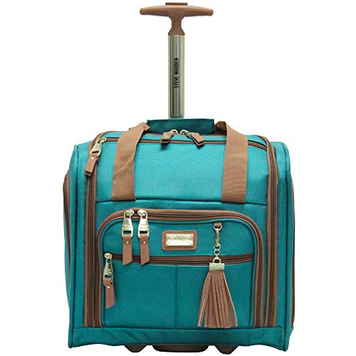 Steve Madden Designer Luggage Collection - 3 Piece Softside Expandable Lightweight Spinner Suitcase Set - Travel Set Includes an Under Seat Bag, 20-Inch Carry on and 28-Inch Checked Suitcase, Harlo