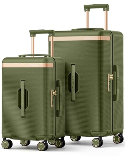 Joyway Luggage Sets 2 Piece, 22 Inch Carry On Luggage and 26 Inch Trunk Checked Luggage with Cup Holder, Lightweight Hardside Suitcase with Pressure-resistant Frame, Shock Absorbing Wheel and TSA Lock