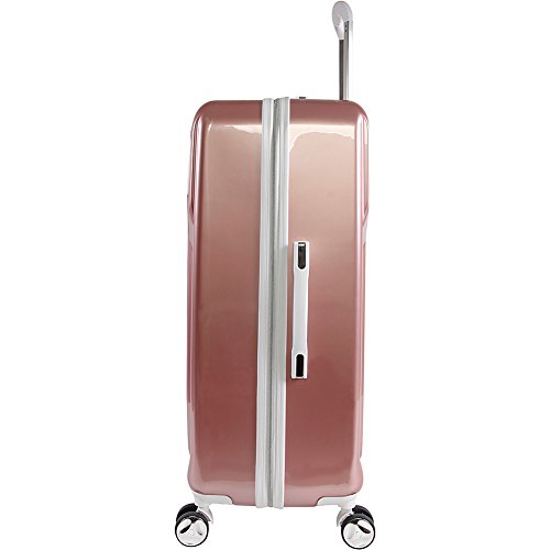 BEBE Women's Luggage Stella 29" Hardside Check in Spinner, Telescoping Handles, Rose Gold, One Size