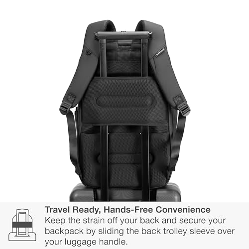 Traveler's Choice Breenon 19-Inch Laptop Backpack with USB Port, Black