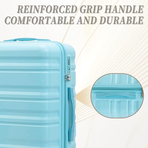Luggage 3 Piece Set, Hardside Lightweight Suit case with Spinner Wheels