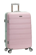 Rockland Melbourne Hardside Expandable Spinner Wheel Luggage, Mint, Checked Large 28"