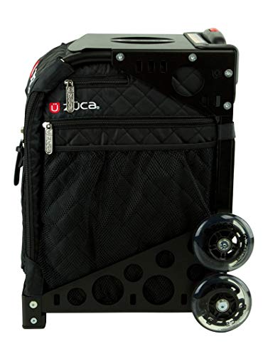 ZUCA Mystic Quilted Sport Insert Bag and Frame (Black) with Flashing Wheels