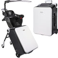 Bulyoou Carry on Luggage with Seat for Kids Expandable Ride on Suitcase with Spinner Wheels and Locks for Travel (White)