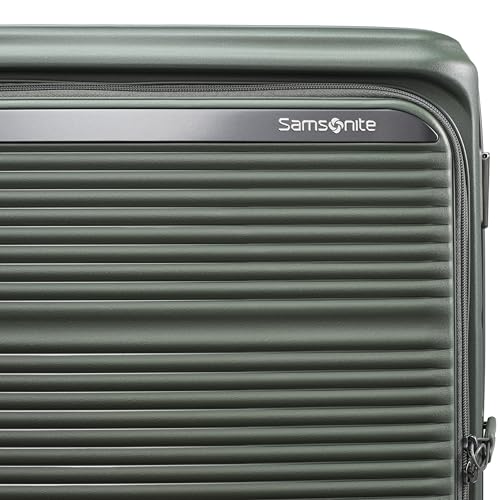 Samsonite Paralux Global Carry-On Luggage - Innovative Design - Quick Access Front Pocket - Dual Suspension Wheel Technology - TSA Lock - Expandable - Includes Removable Packing Cubes - Olive