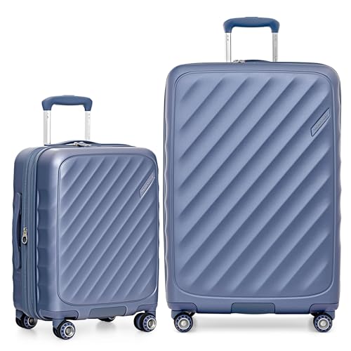 Traveler's Choice Elm 2PC Hardside Spinner Luggage Set - Matte Navy