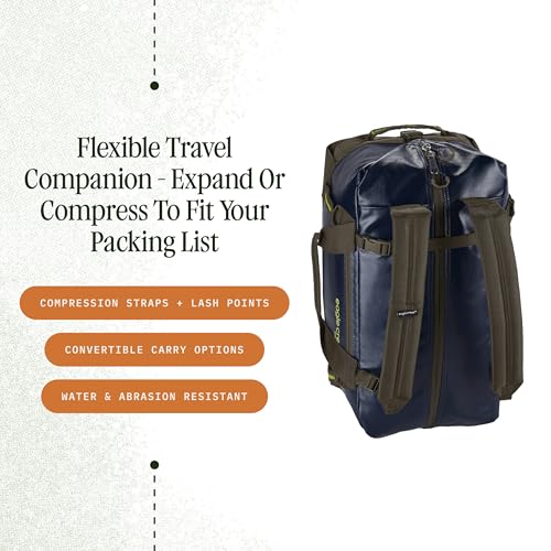Eagle Creek Migrate 40L Duffel Bag Lightweight, Durable Travel Duffel Weather-Resistant Fabric Comfortable Shoulder Straps - Rush Blue