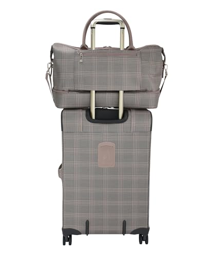 London Fog Brentwood IV 20" Drop Bottom Duffel, Rose Charcoal
