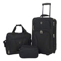 Travelers Club 3 Piece Bowman Luggage Set, Black Carry