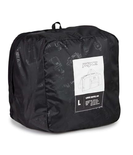 JanSport Weekender Large Duffel - Travel or Gym Bag, Durable Weekender with Front Utility Pocket & Side Grab Handles - Black