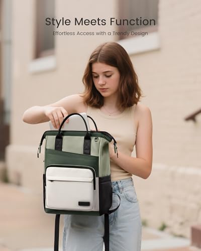LOVEVOOK Laptop Backpack for Women, 15.6 Inch Travel Backpack for Work College Business, Water Resistant Teacher Nurse Bag with Large Capacity, School Bookbag Bags Cute Daypack for Woman Girls