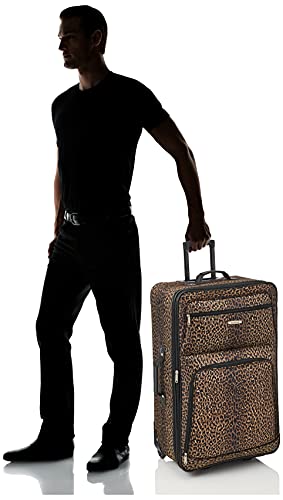Rockland Jungle Softside Upright Luggage Set, Leopard, 4-Piece Set (14/19/24/28)
