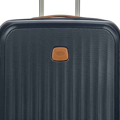 Bric's Taormina Ultra-Light Checked Luggage – Expandable Hard Shell Suitcase with TSA Lock, Anti-Tamper Zippers & 360 Spinner Mobility Wheels - 27 Inch, Blue