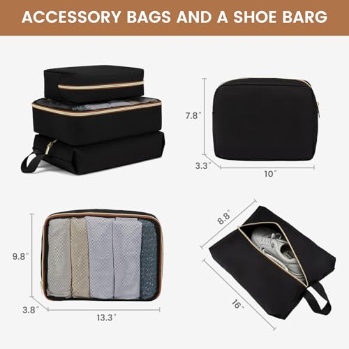 LOVEVOOK Carry On Luggage 22x14x9 Airline Approved,20 Inch Carry-on Suitcase for Women,Softside Suitcases with Wheels,Rolling Checked Luggage with TSA Lock,Lightweight Travel