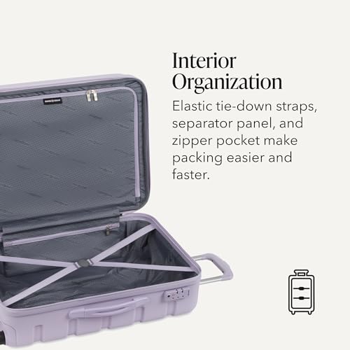 SwissGear 7366 Signature Hardside Expandable Luggage with Spinner Wheels, TSA Lock, Evening Haze, Checked-Medium 23-Inch