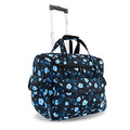J World Donna Rolling Tote Bag on Wheels for Women. Roller Laptop Briefcase. Overnight Weekender Teachers Work, Night Bloom