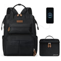 Maelstrom Travel Backpack for Women Men,Laptop Backpack Fits 15.6-17.3 Inch Laptop, Nurse/Work Bag with Insulated Lunch Box (Black)