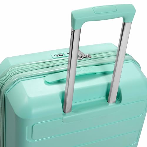 Traveler's Choice Pagosa Hardshell Expandable Luggage with Spinner Wheels, Mint, 27-Inch Medium
