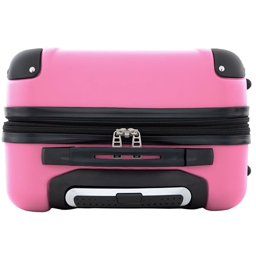 Travelers Club Chicago Hardside Expandable Spinner Luggages, Hot Pink, 20" Carry-On, HS-20720-EX-690N