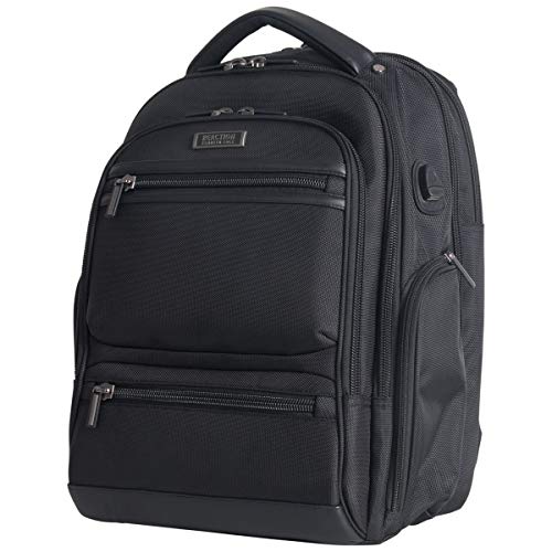 Kenneth Cole Reaction ProTec Travel Business Backpack 17" Laptop Computer TSA Checkpoint-Friendly Bookbag With USB Port, Black