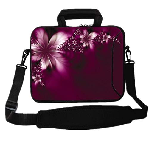 RICHEN 10 inches Messenger Bag Carrying Case Sleeve with Handle Accessory Pocket Fits 7 to 10-Inch Laptops/Notebook/ebooks/Kids tablet/Pad (7-10.2 inch, Flowers)