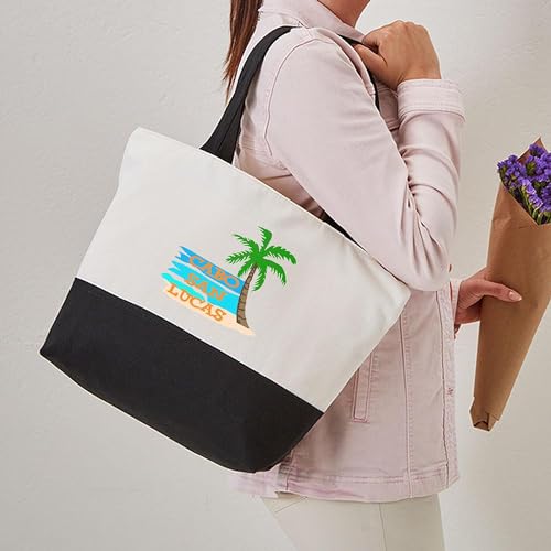 CafePress Cabo San Lucas Canvas Tote Top Zipper Closure