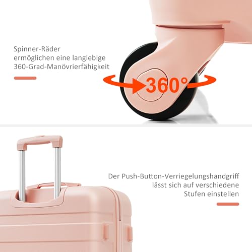 Luggage 3 set ABS Hardside Luggage Sets Spinner Wheel Suitcase