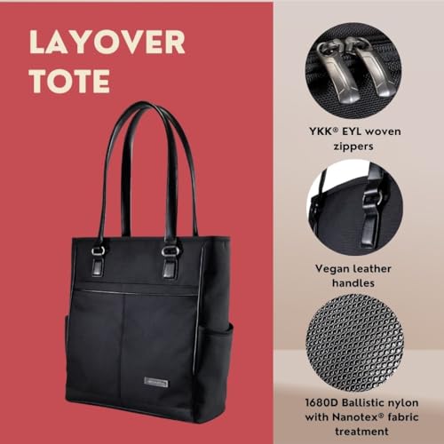 Ricardo Beverly Hills Flight Essentials Layover Travel Tote Bag, Durable Ballistic Nylon Fabric, Water and Stain Resistant, 16.5-Inches Wide