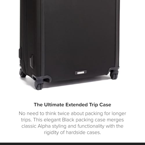 TUMI - Alpha Extended Trip Expandable 4-Wheeled Packing Case - Hybrid Softside and Hardside Checked Bag - Black
