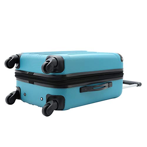 Travelers Club Chicago Hardside Expandable Spinner Luggage, Teal, 5 Piece Set