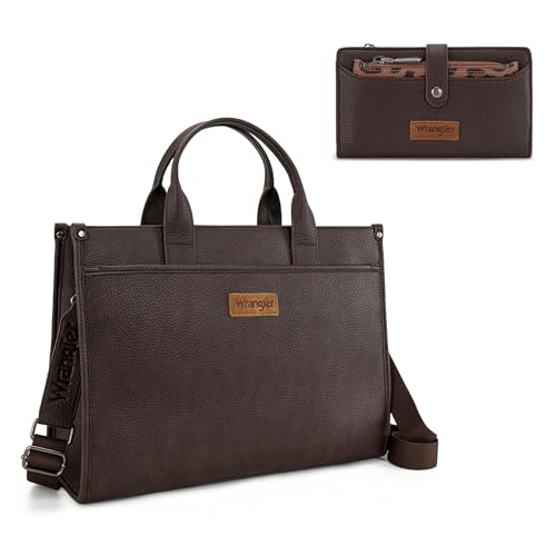 Wrangler Laptop Bag and Leopard Print Wallet Set for Women