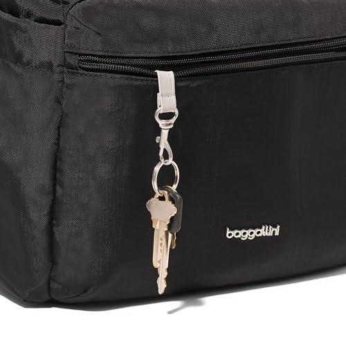 Baggallini Flap Laptop Backpack - 15"x11" Lightweight Work Travel Bag w/Luggage Sleeve & RFID